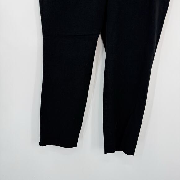 J Crew Martie Crop Pants 14 Black High Rise Side Zip Slim Fit Stretch Twill - Picture 5 of 9